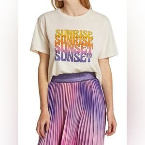 Le Superbe Sunrise Sunset T-shirt Ombre Graphic Tee Size XS NWT